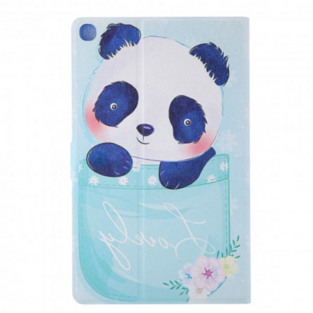 Leren Hoesje voor Samsung Galaxy Tab A7 Mooie Panda