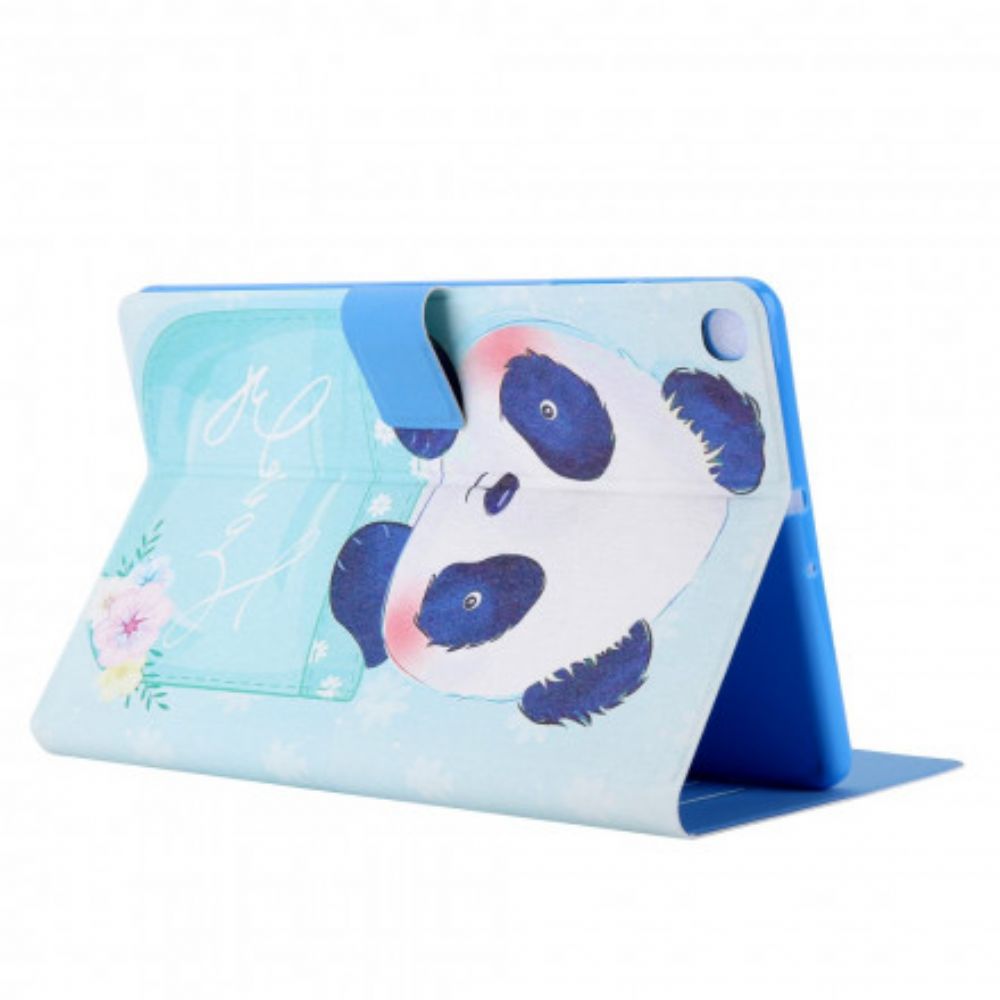 Leren Hoesje voor Samsung Galaxy Tab A7 Mooie Panda