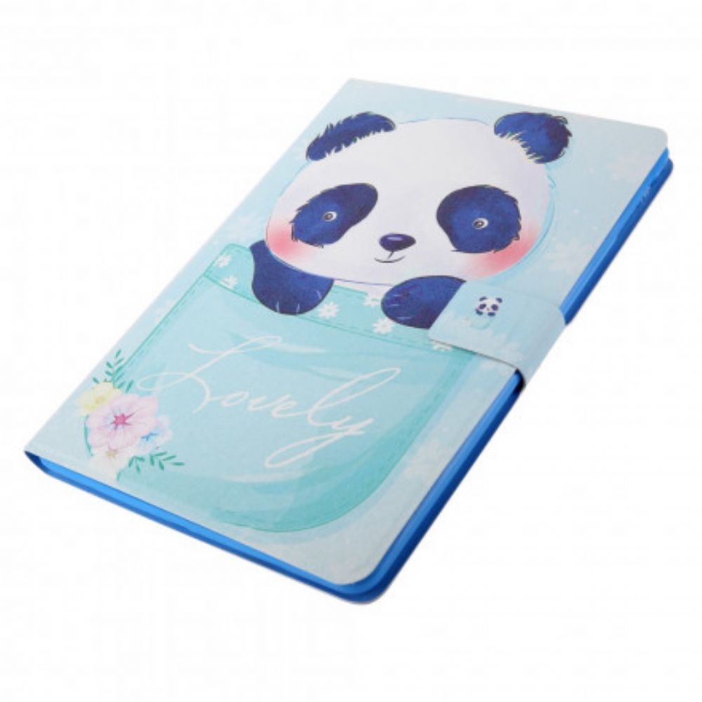 Leren Hoesje voor Samsung Galaxy Tab A7 Mooie Panda