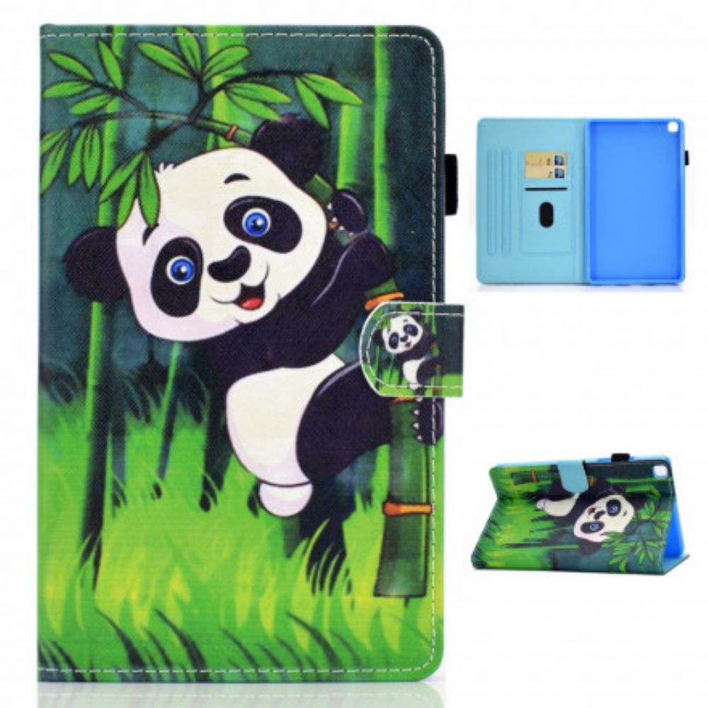 Leren Hoesje voor Samsung Galaxy Tab A7 Panda