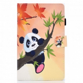 Leren Hoesje voor Samsung Galaxy Tab A7 Schattige Panda