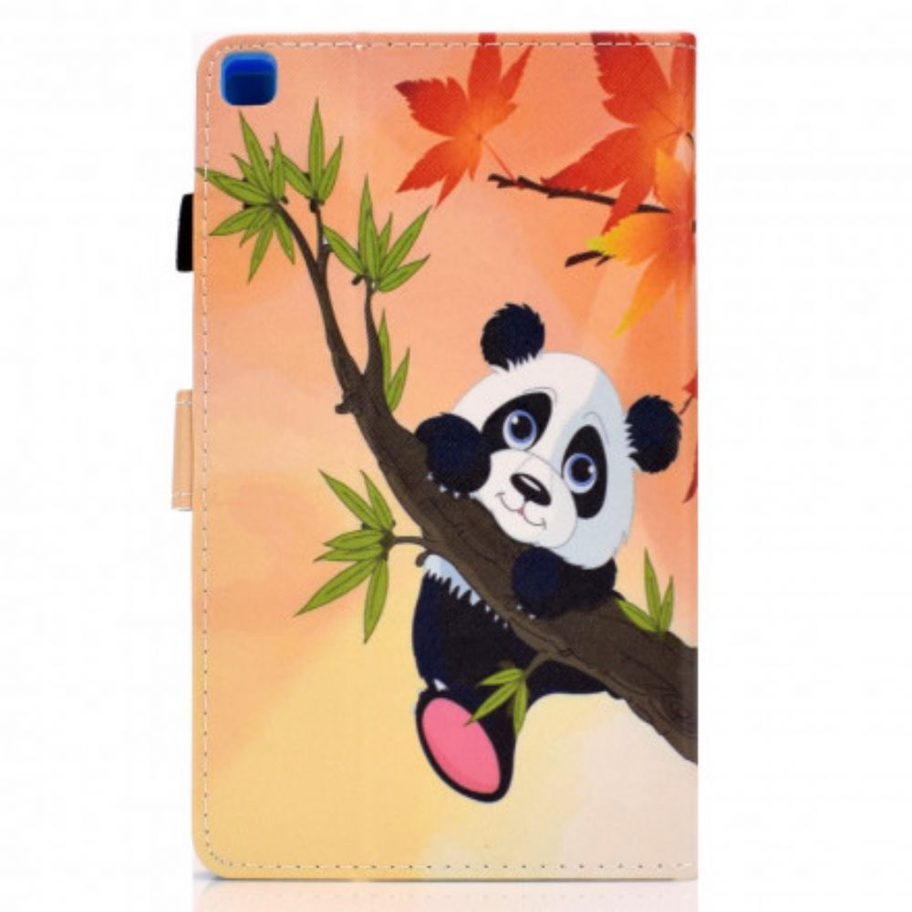 Leren Hoesje voor Samsung Galaxy Tab A7 Schattige Panda