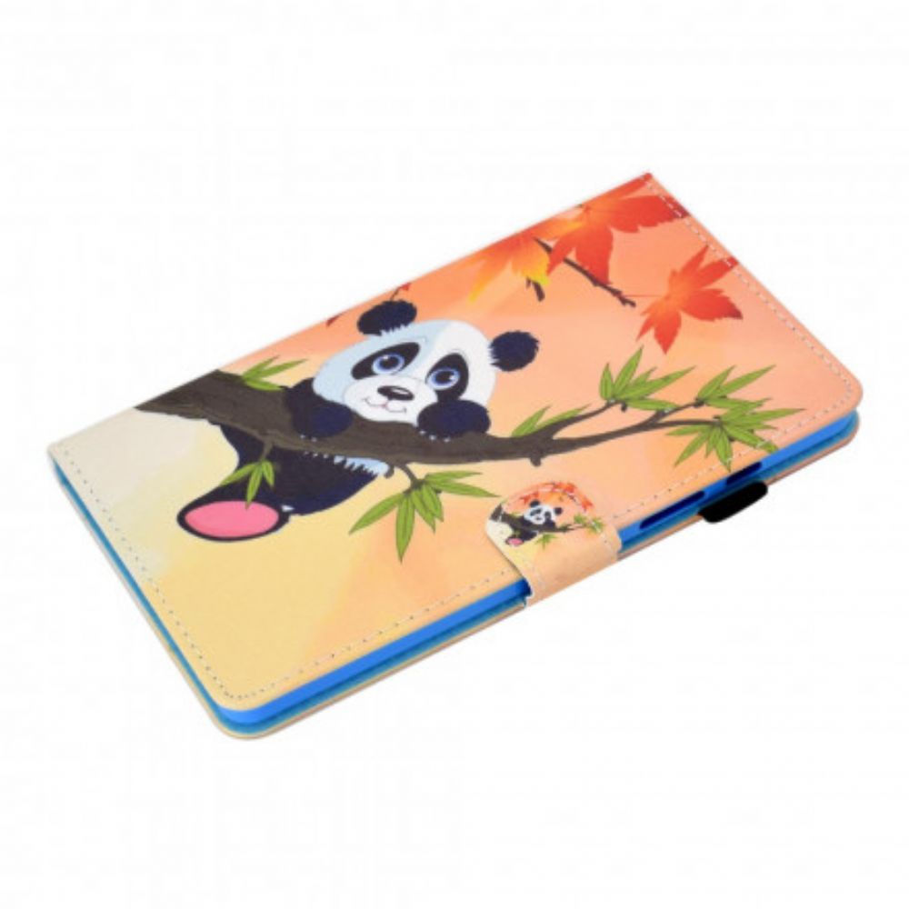 Leren Hoesje voor Samsung Galaxy Tab A7 Schattige Panda