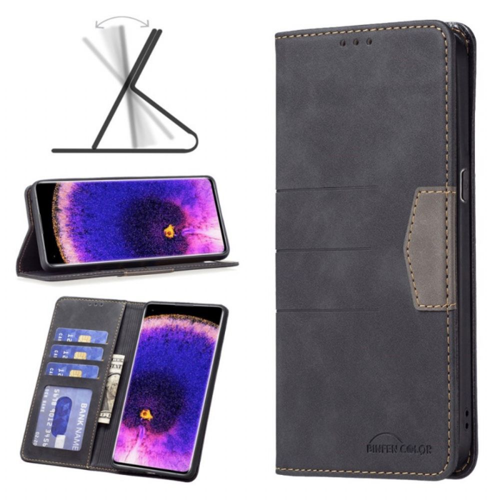 Bescherming Hoesje voor Oppo Find X5 Folio-hoesje Binfen-kleur