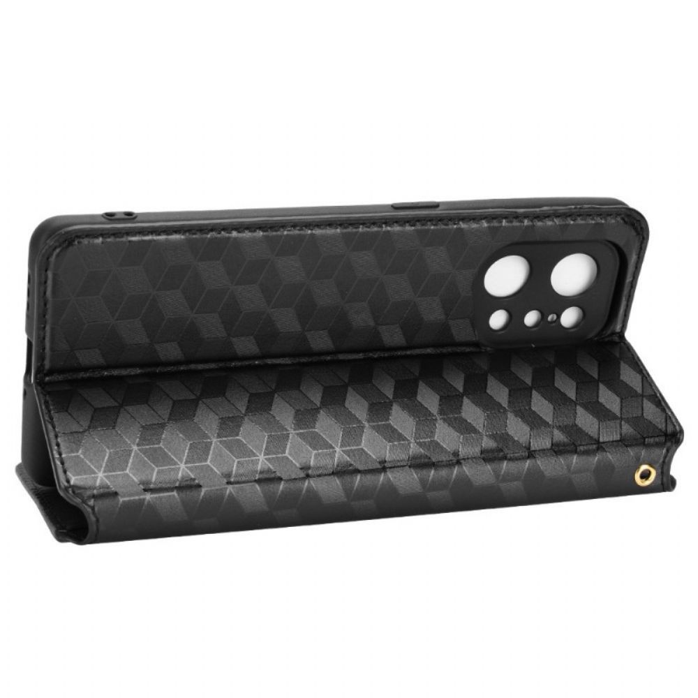 Bescherming Hoesje voor Oppo Find X5 Folio-hoesje Diamant Leder Effect