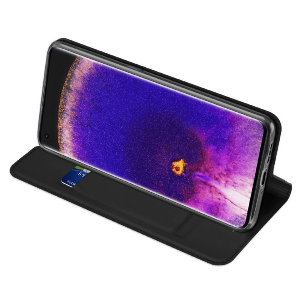 Bescherming Hoesje voor Oppo Find X5 Folio-hoesje Dux Ducis Pro-skin