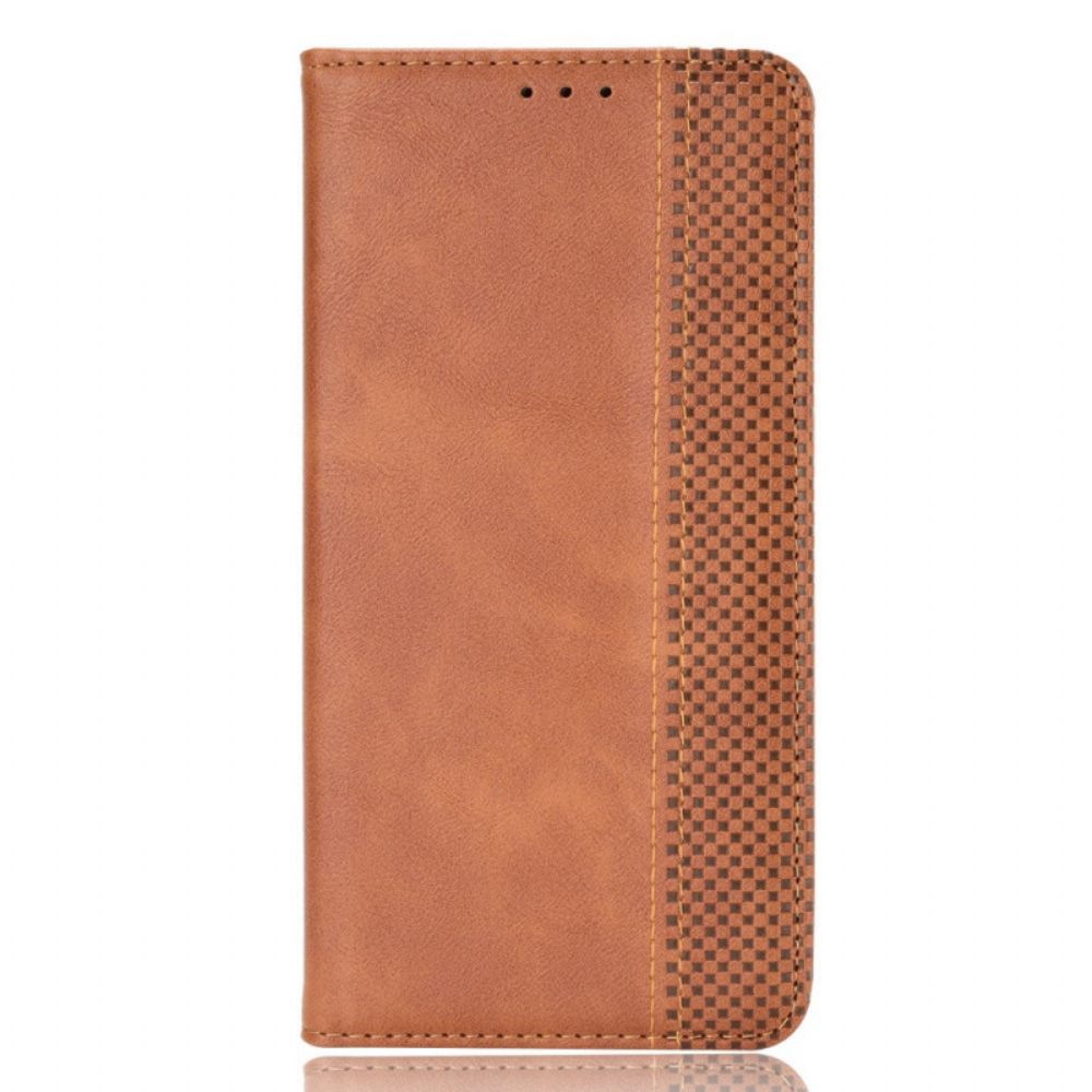 Bescherming Hoesje voor Oppo Find X5 Folio-hoesje Gestyled Vintage Leereffect