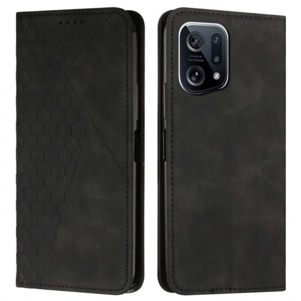 Bescherming Hoesje voor Oppo Find X5 Folio-hoesje Kunstleer Patroon