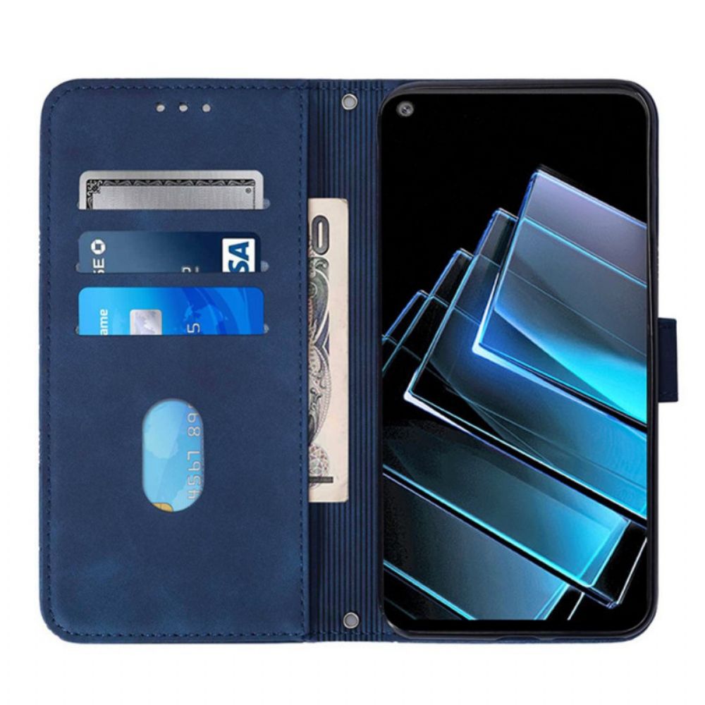 Folio-hoesje voor Oppo Find X5 Piramide Leereffect