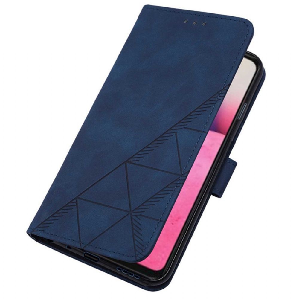 Folio-hoesje voor Oppo Find X5 Piramide Leereffect