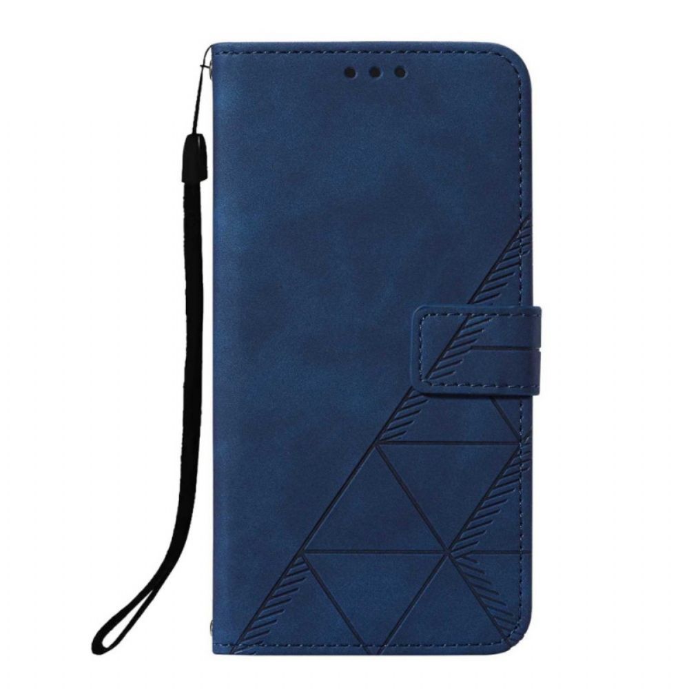 Folio-hoesje voor Oppo Find X5 Piramide Leereffect