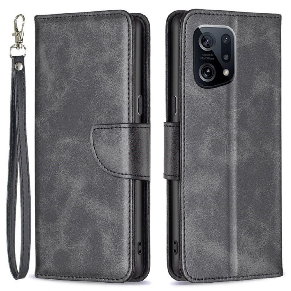 Folio-hoesje voor Oppo Find X5 Schuine Sluiting