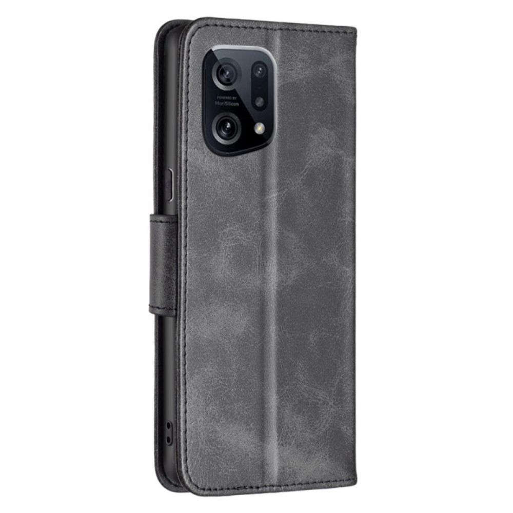 Folio-hoesje voor Oppo Find X5 Schuine Sluiting