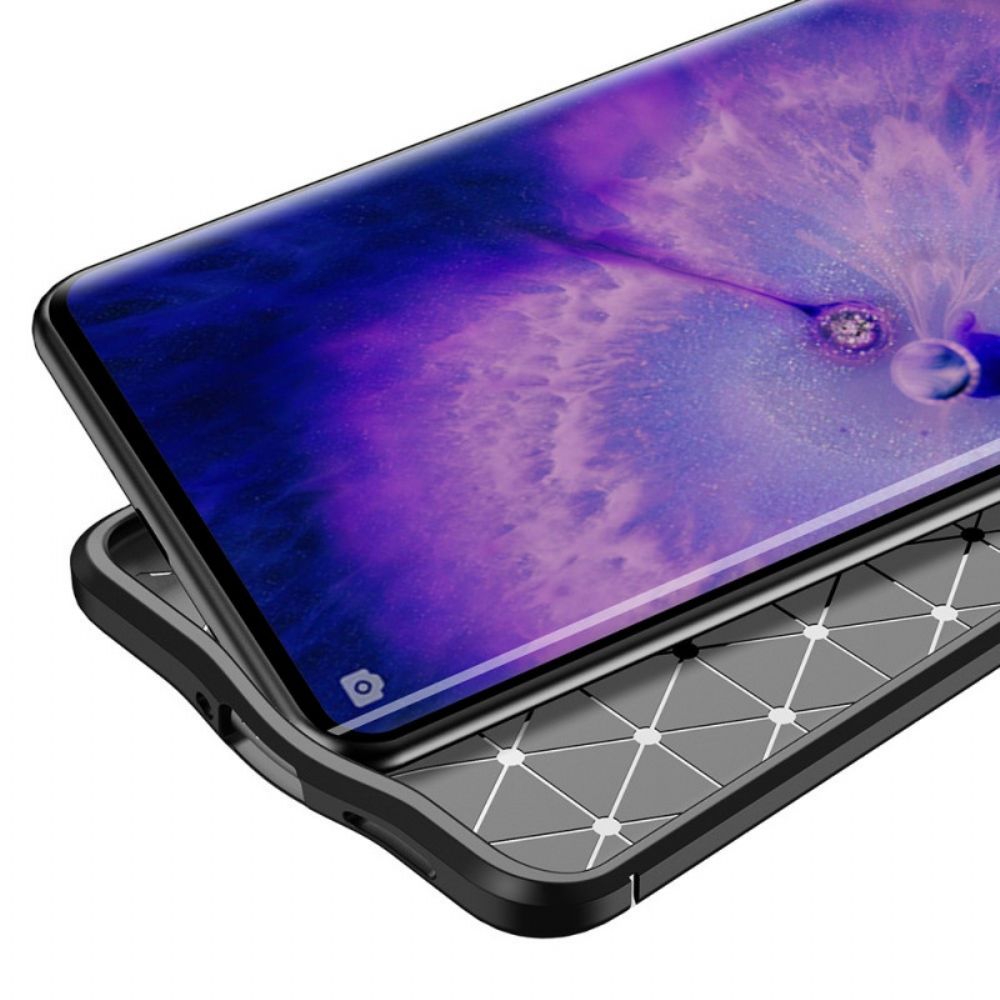 Hoesje voor Oppo Find X5 Dubbele Lijn Litchi Leder Effect