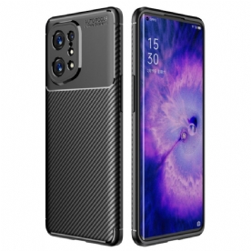 Hoesje voor Oppo Find X5 Koolstofvezelslang