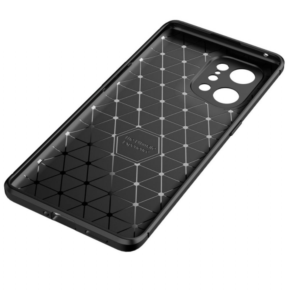 Hoesje voor Oppo Find X5 Koolstofvezelslang