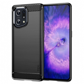 Hoesje voor Oppo Find X5 Mofi Geborstelde Koolstofvezel