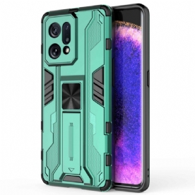 Hoesje voor Oppo Find X5 Verticale En Horizontale Verwijderbare Beugel