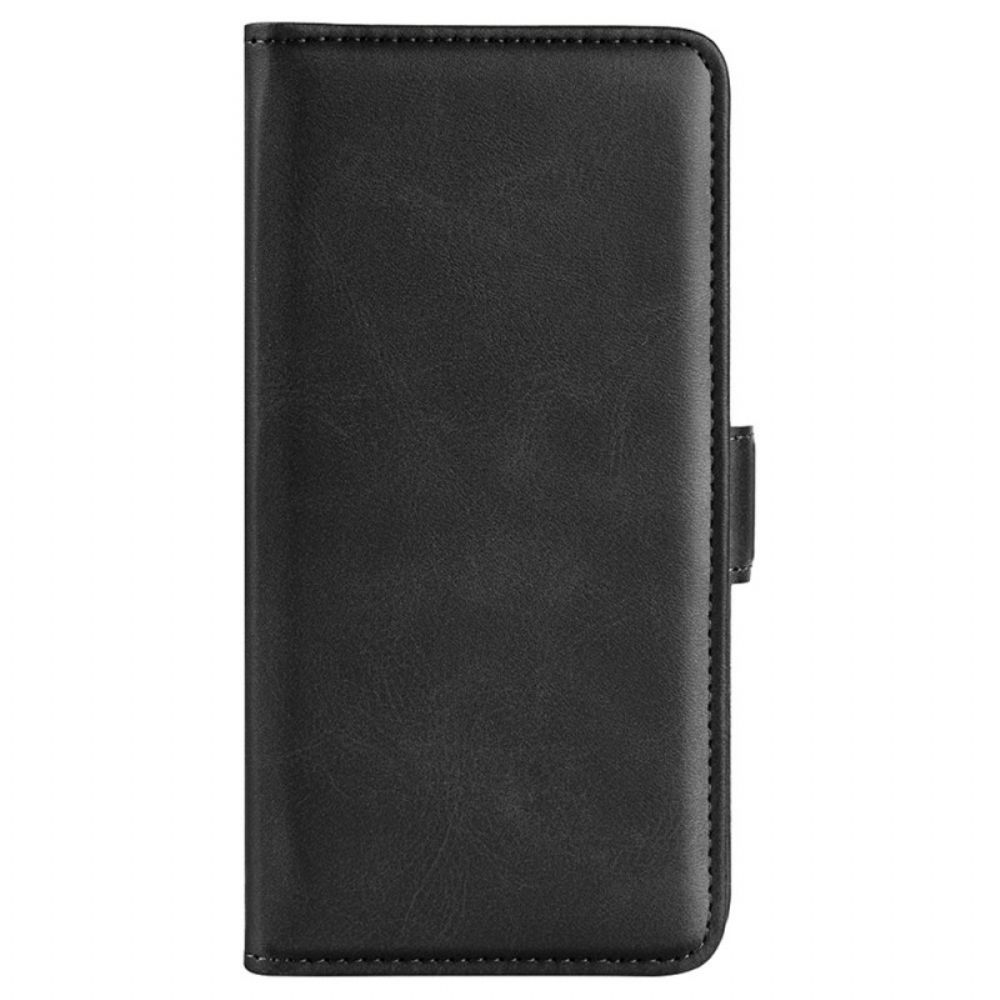 Leren Hoesje voor Oppo Find X5 Folio-hoesje Dubbele Klep