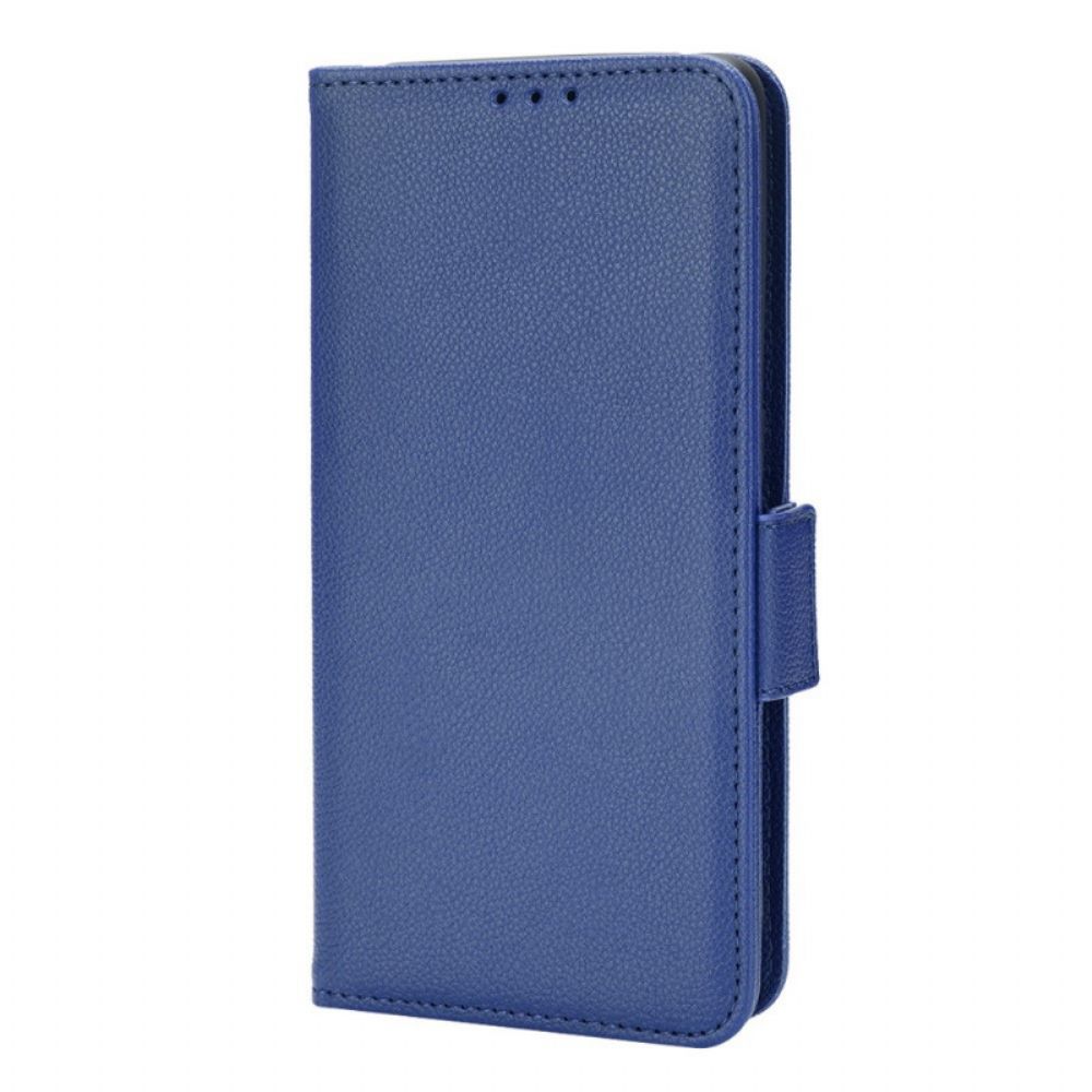 Leren Hoesje voor Oppo Find X5 Folio-hoesje Dubbele Nieuwe Kleuren Flap