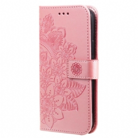 Leren Hoesje voor Oppo Find X5 Met Ketting Band Mandala