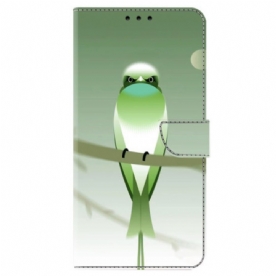 Flip Case Leren Honor X9b / Magic 6 Lite Groene Vogel