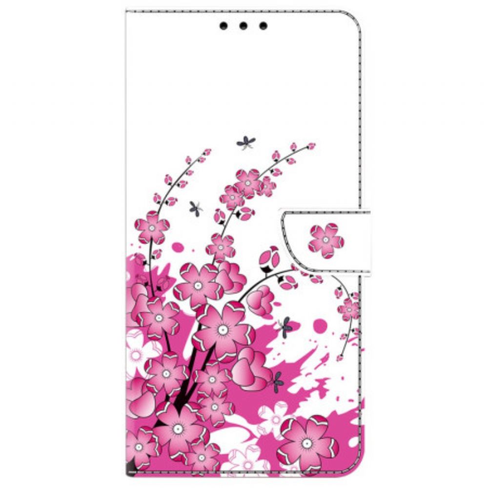 Folio-hoesje Honor X9b / Magic 6 Lite Telefoonhoesje Bloemenwijnstok