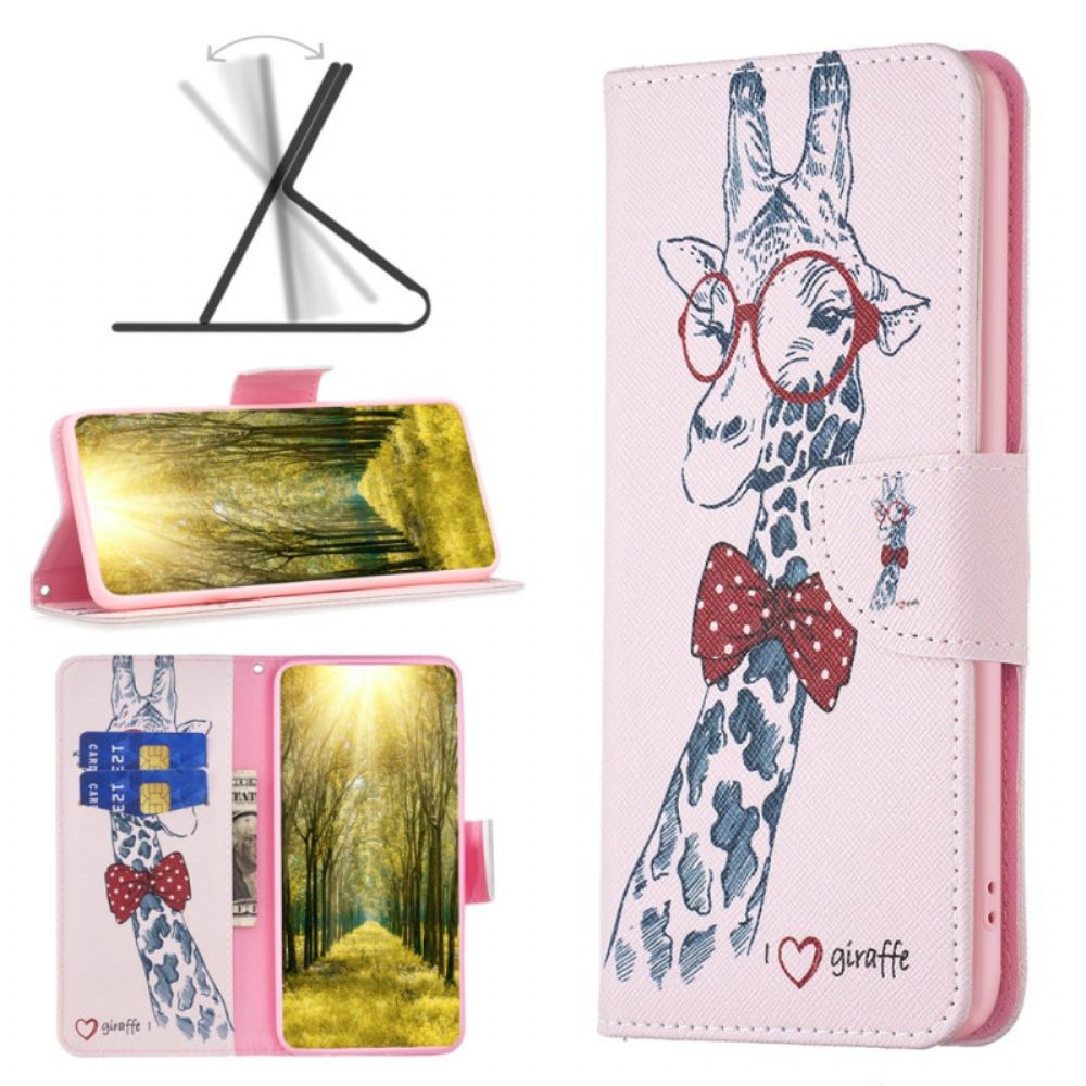 Folio-hoesje Honor X9b / Magic 6 Lite Telefoonhoesje Intello-giraffe