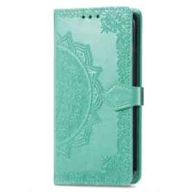 Leren Hoesje Honor X9b / Magic 6 Lite Barokke Mandala Met Riem