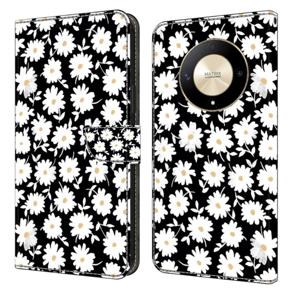 Leren Hoesje Honor X9b / Magic 6 Lite Bloemen