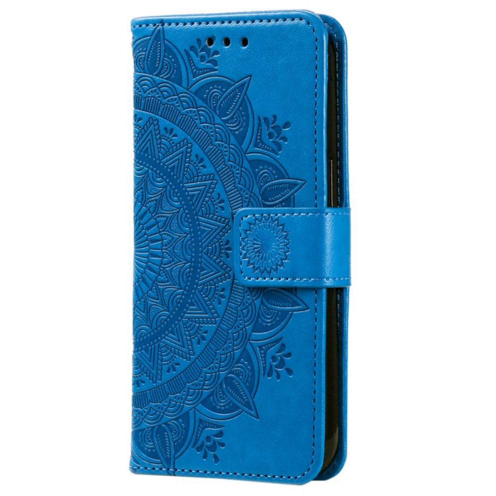 Leren Hoesje Honor X9b / Magic 6 Lite Mandala Zon Met Riem