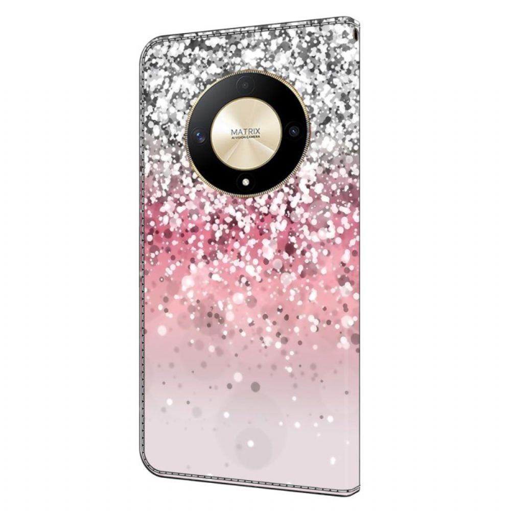 Leren Hoesje Honor X9b / Magic 6 Lite Verloopglitter