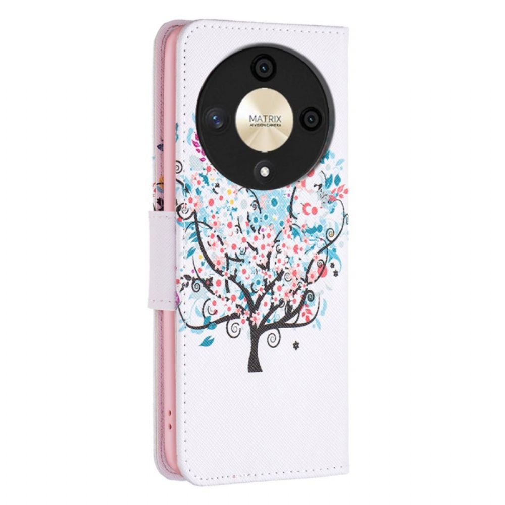 Leren Hoesje Voor Honor X9b / Magic 6 Lite Bloeiende Boom