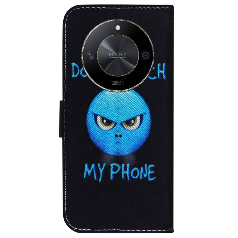 Leren Hoesje Voor Honor X9b / Magic 6 Lite Telefoon-emoji