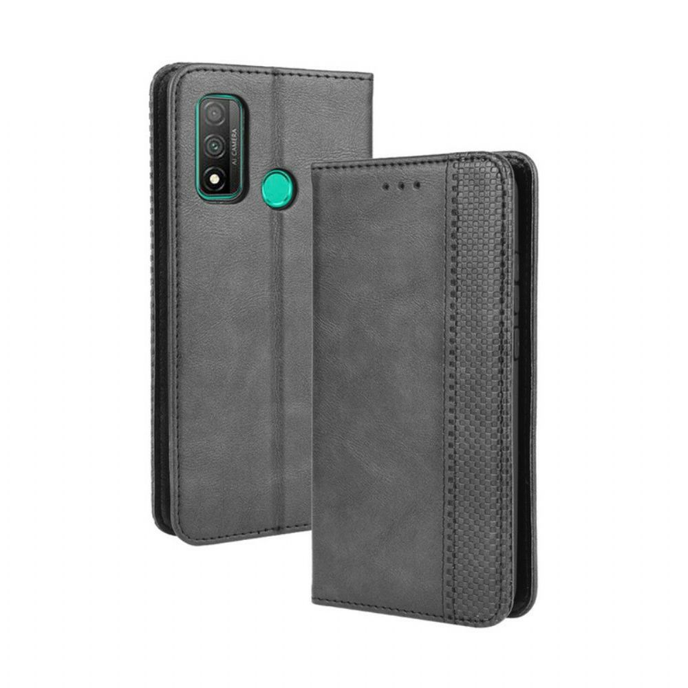 Bescherming Hoesje voor Huawei P Smart 2020 Folio-hoesje Vintage Gestileerd Leereffect