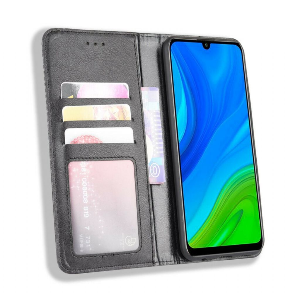 Bescherming Hoesje voor Huawei P Smart 2020 Folio-hoesje Vintage Gestileerd Leereffect