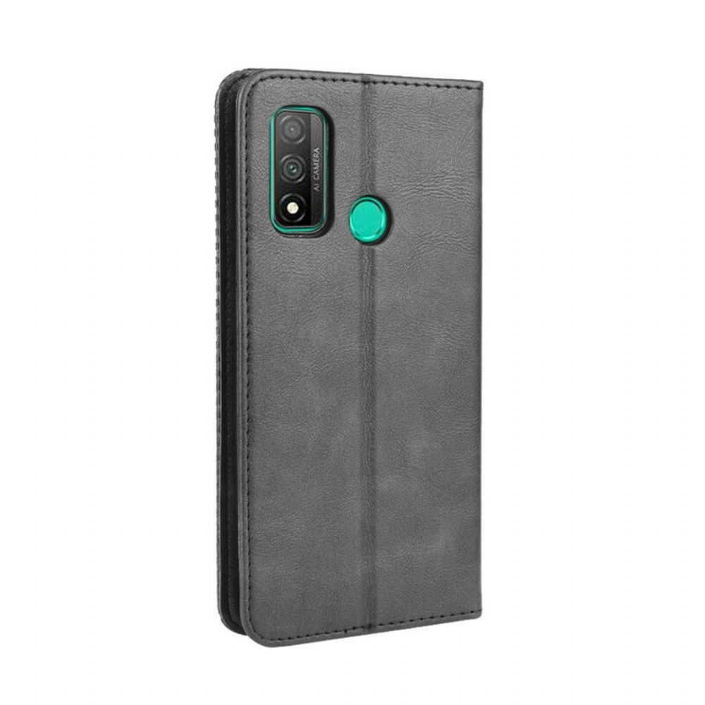 Bescherming Hoesje voor Huawei P Smart 2020 Folio-hoesje Vintage Gestileerd Leereffect