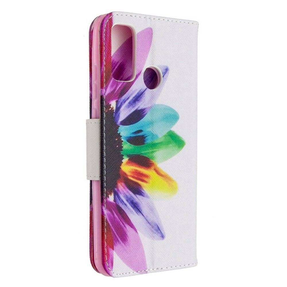 Folio-hoesje voor Huawei P Smart 2020 Aquarel Bloem