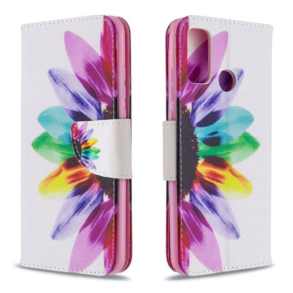 Folio-hoesje voor Huawei P Smart 2020 Aquarel Bloem