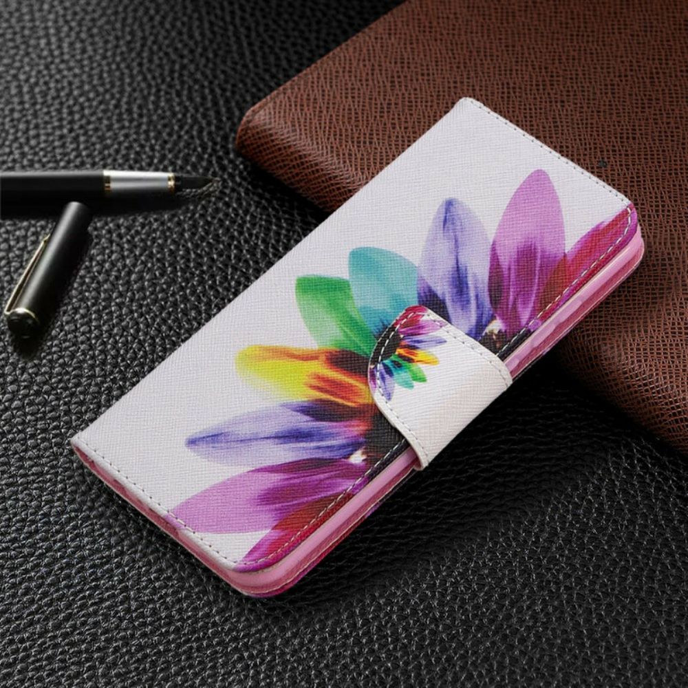 Folio-hoesje voor Huawei P Smart 2020 Aquarel Bloem