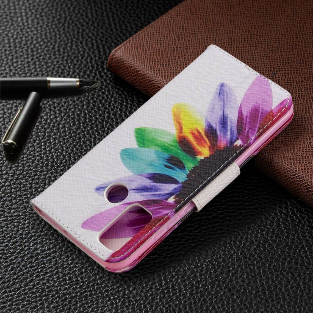 Folio-hoesje voor Huawei P Smart 2020 Aquarel Bloem