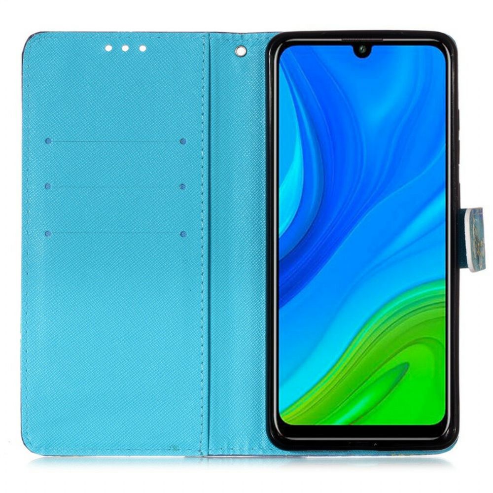 Folio-hoesje voor Huawei P Smart 2020 Met Ketting Miss Strappy Uil