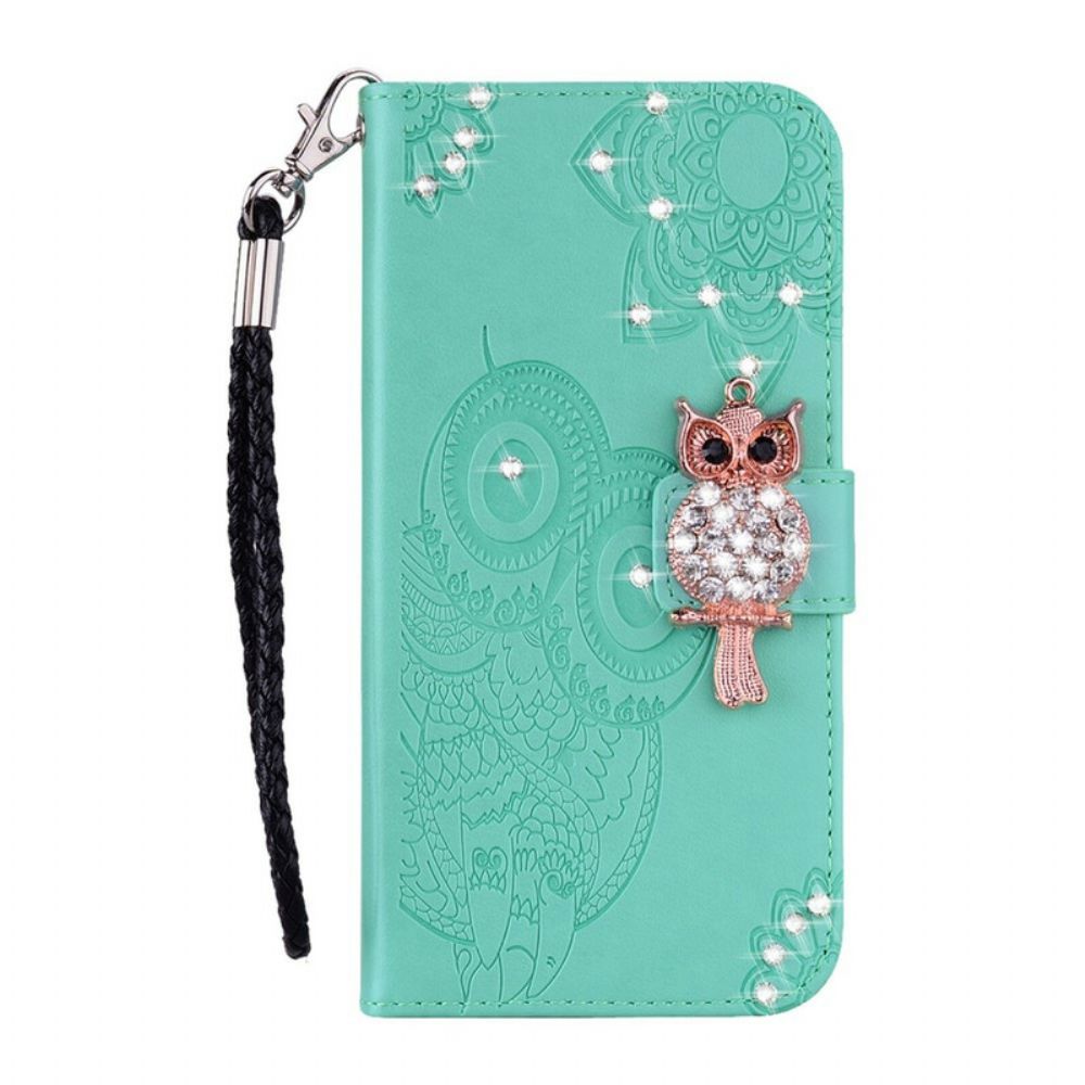 Folio-hoesje voor Huawei P Smart 2020 Uil Mandala En Charm