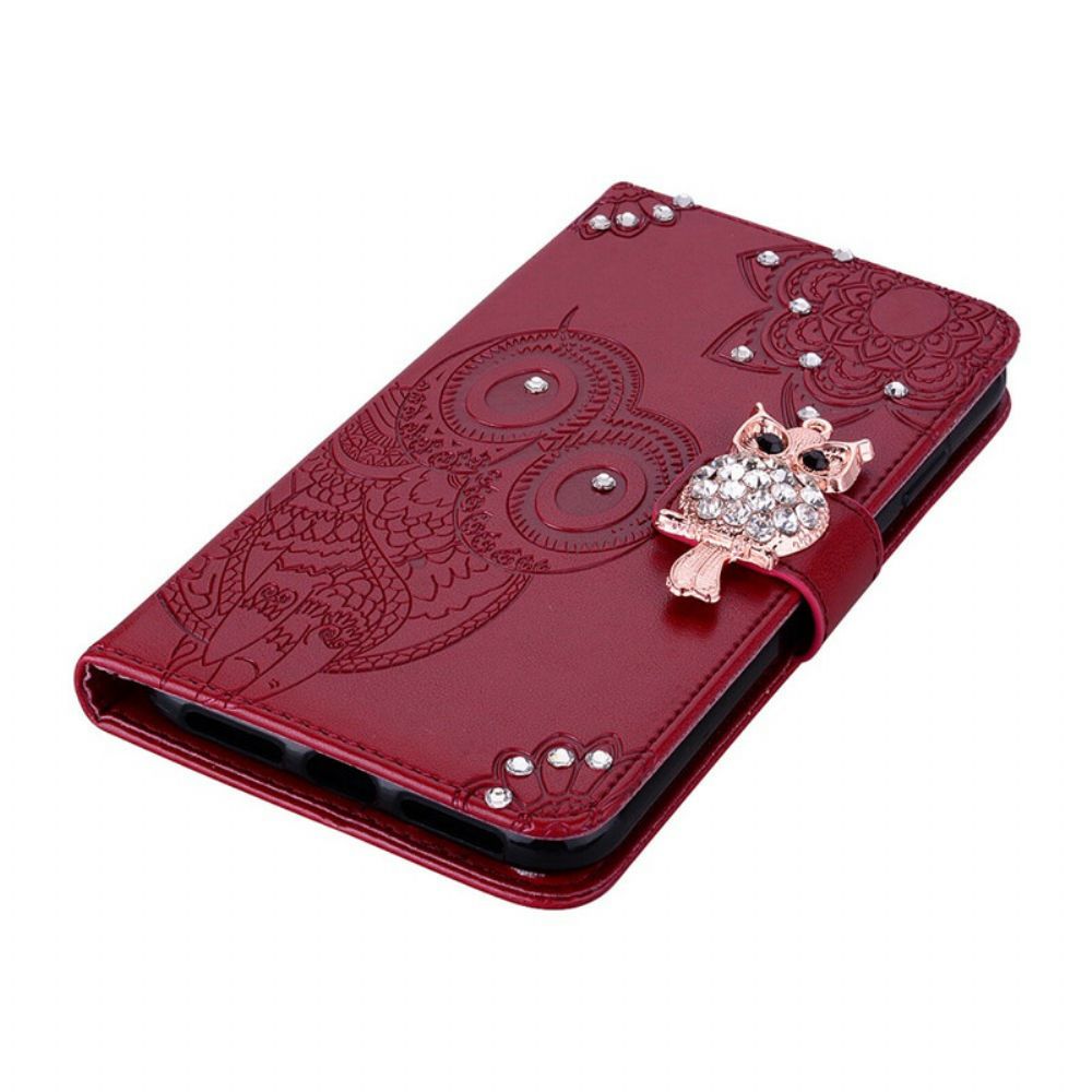 Folio-hoesje voor Huawei P Smart 2020 Uil Mandala En Charm