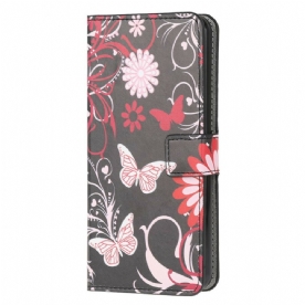 Folio-hoesje voor Huawei P Smart 2020 Vlinders En Bloemen