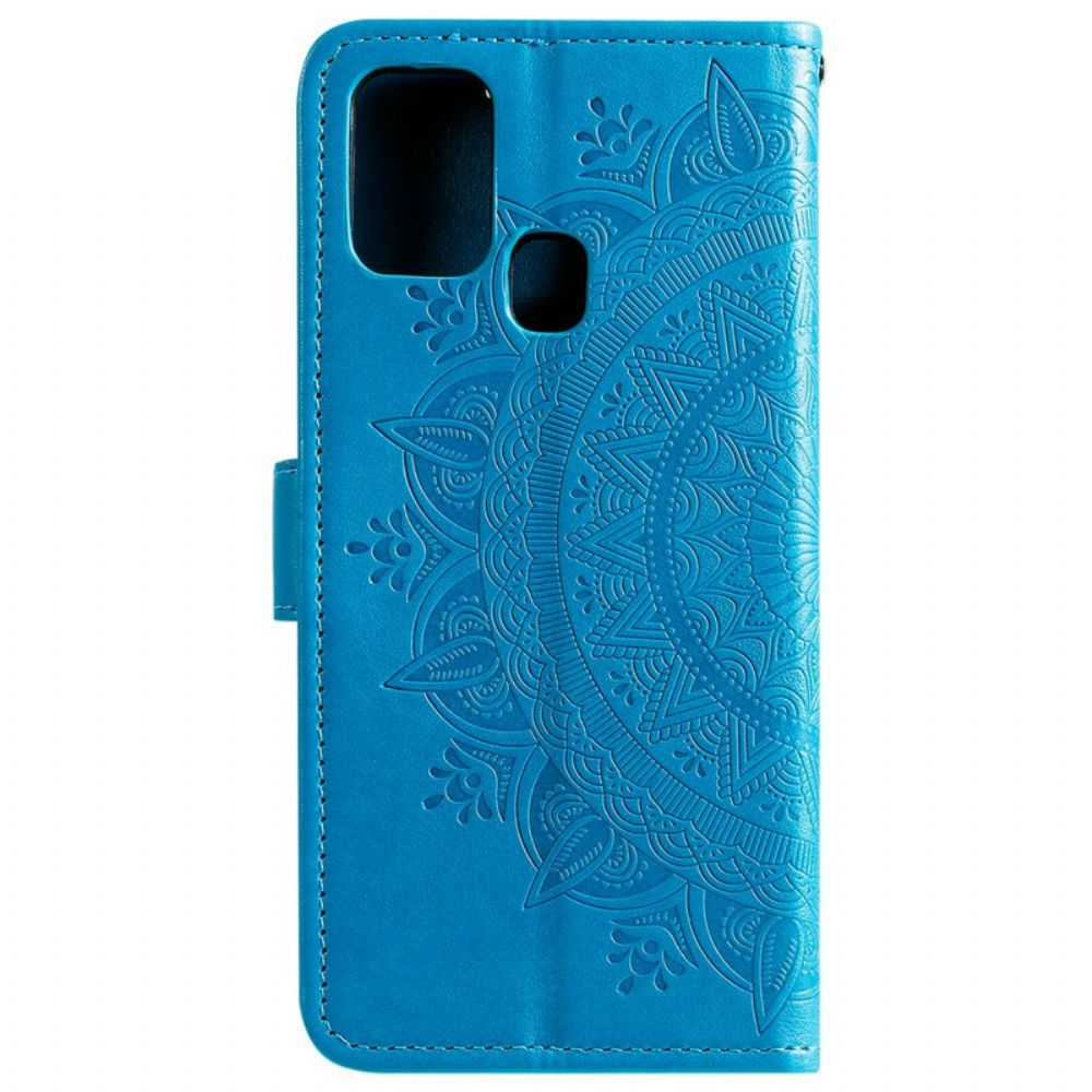 Leren Hoesje voor Huawei P Smart 2020 Zon Mandala