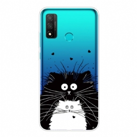 Telefoonhoesje voor Huawei P Smart 2020 Transparante Verraste Katten