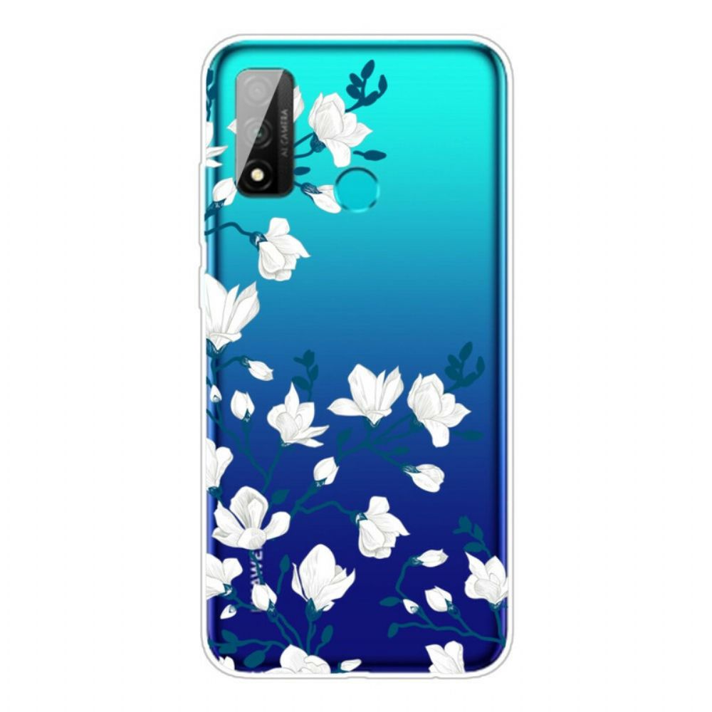 Telefoonhoesje voor Huawei P Smart 2020 Witte Bloemen