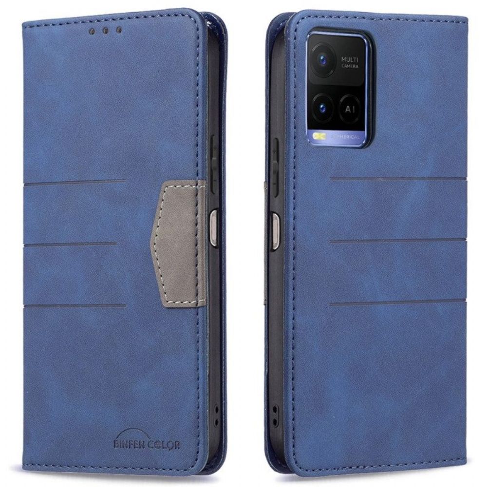 Bescherming Hoesje voor Vivo Y33s Folio-hoesje Binfen-kleur