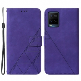 Folio-hoesje voor Vivo Y33s Piramide Leereffect